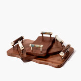 Salta Wood Tray with Onyx Stone