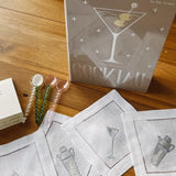 Shaken Martini Cocktail Napkins Set of 4