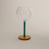 Mismatched Bilboquet Wine Glasses Set of 2