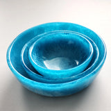 Hand-Poured Resin Serving Bowls Set of 3