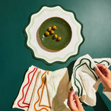 Colorblock Embroidered Linen Placemats Set of 4