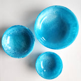 Hand-Poured Resin Serving Bowls Set of 3