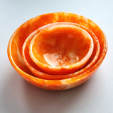 Hand-Poured Resin Serving Bowls Set of 3