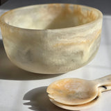 Large Hand Poured Resin Salad Serving Bowl & Server