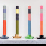 Striped Abstract Dinner Candles Set of 6