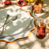 Colorblock Embroidered Linen Placemats Set of 4