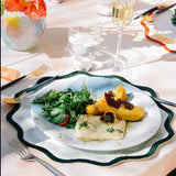 Colorblock Embroidered Linen Placemats Set of 4