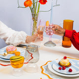 Colorblock Embroidered Linen Napkins Set of 4