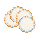 Colorblock Embroidered Linen Placemats Set of 4