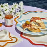 Colorblock Embroidered Linen Placemats Set of 4