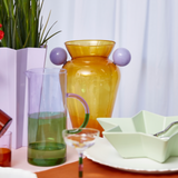 Geo Urn Vase Amber & Lilac