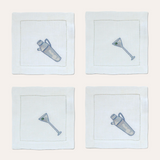 Shaken Martini Cocktail Napkins Set of 4