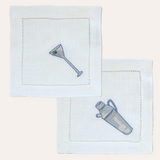 Shaken Martini Cocktail Napkins Set of 4