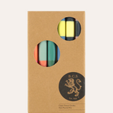 Striped Abstract Dinner Candles Set of 6