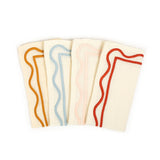 Colorblock Embroidered Linen Napkins Set of 4