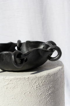 Decorative Ceramic Ringed Bowl