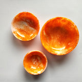 Hand-Poured Resin Serving Bowls Set of 3