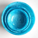 Hand-Poured Resin Serving Bowls Set of 3