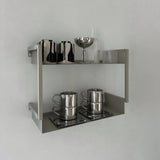 Stainless Steel Venice Mirror Mug Set with Saucer and Spoon