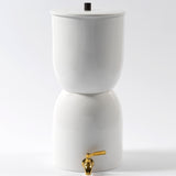 White Water Filter with Gold Stainless Steel Spout