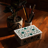 Malachite & White Mother of Pearl Inlay Box