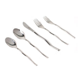 Squiggle 5-Piece Cutlery Set in Shiny Silver