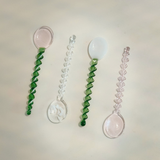 Handblown Glass Stirring Spoons Set of 4