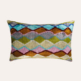 Silk Velvet Ikat Throw Pillow Cover