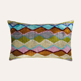 Silk Velvet Ikat Throw Pillow Cover