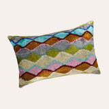 Silk Velvet Ikat Throw Pillow Cover