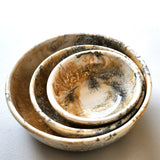 Hand-Poured Resin Serving Bowls Set of 3