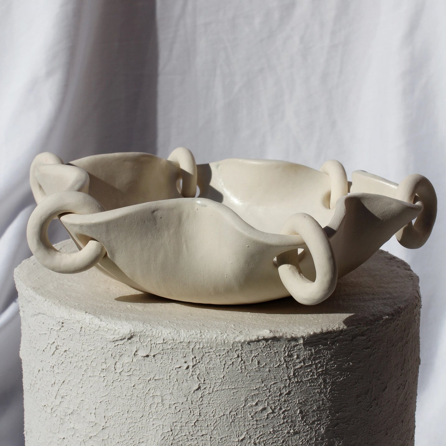 Decorative Ceramic Ringed Bowl